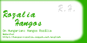 rozalia hangos business card